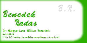 benedek nadas business card
