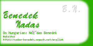 benedek nadas business card